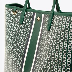 Tory Burch NWT Green link tote bag